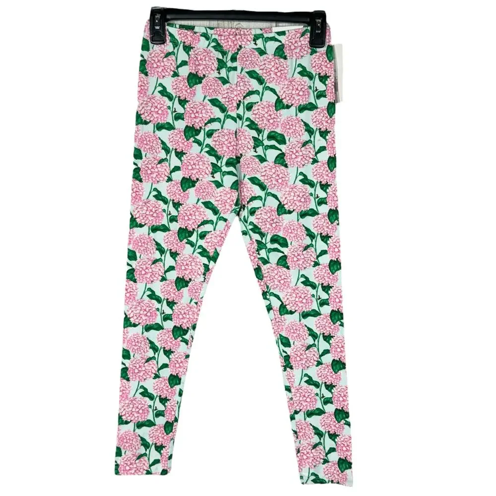 Crown & Ivy Lot of 3 Girls X-Large Pants Floral Stretch Elastic Waist Pull-On